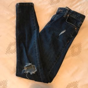 Topshop Jamie Distressed Skinny Jeans